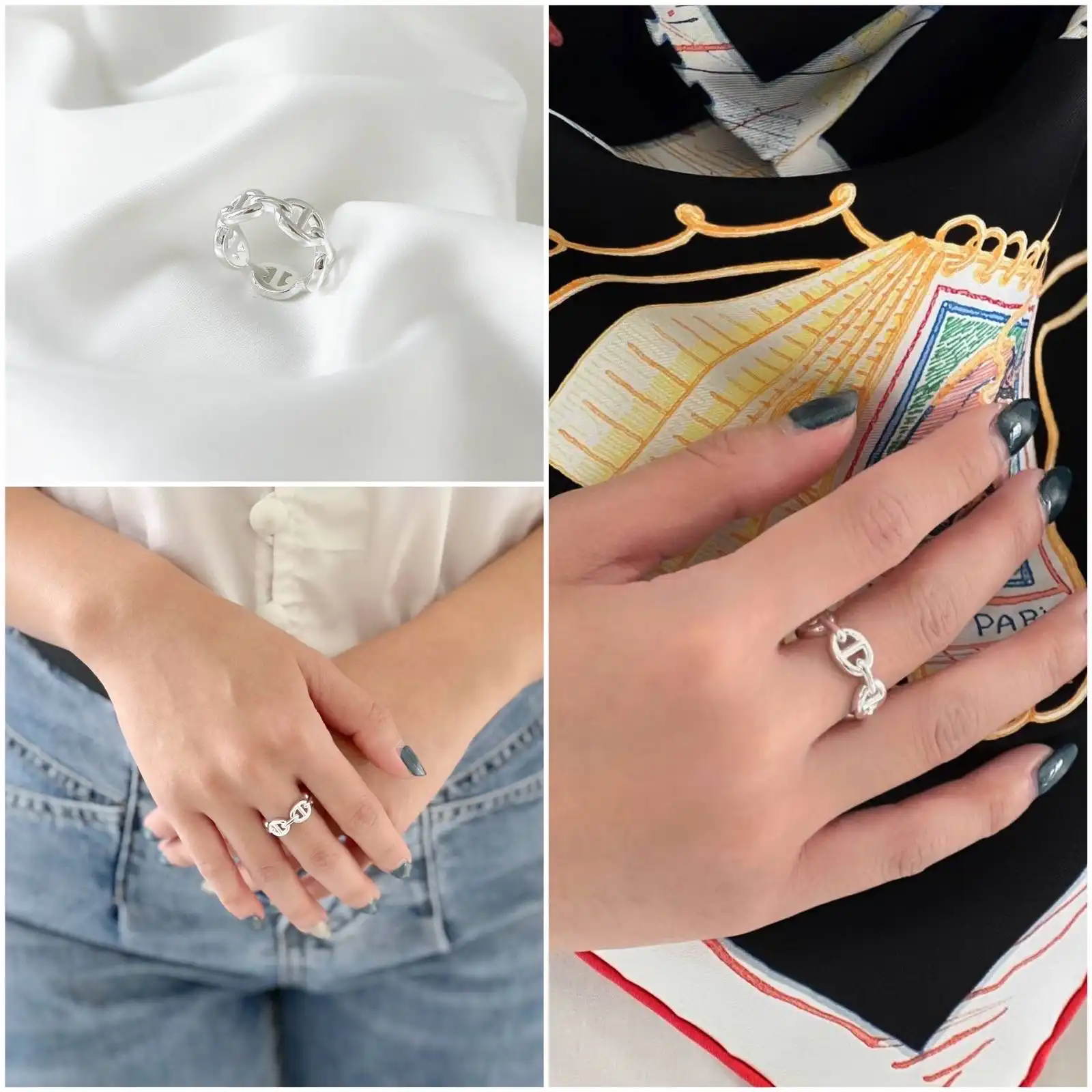 Hermes Hermes Chaine dancre Enchainee ring SHW