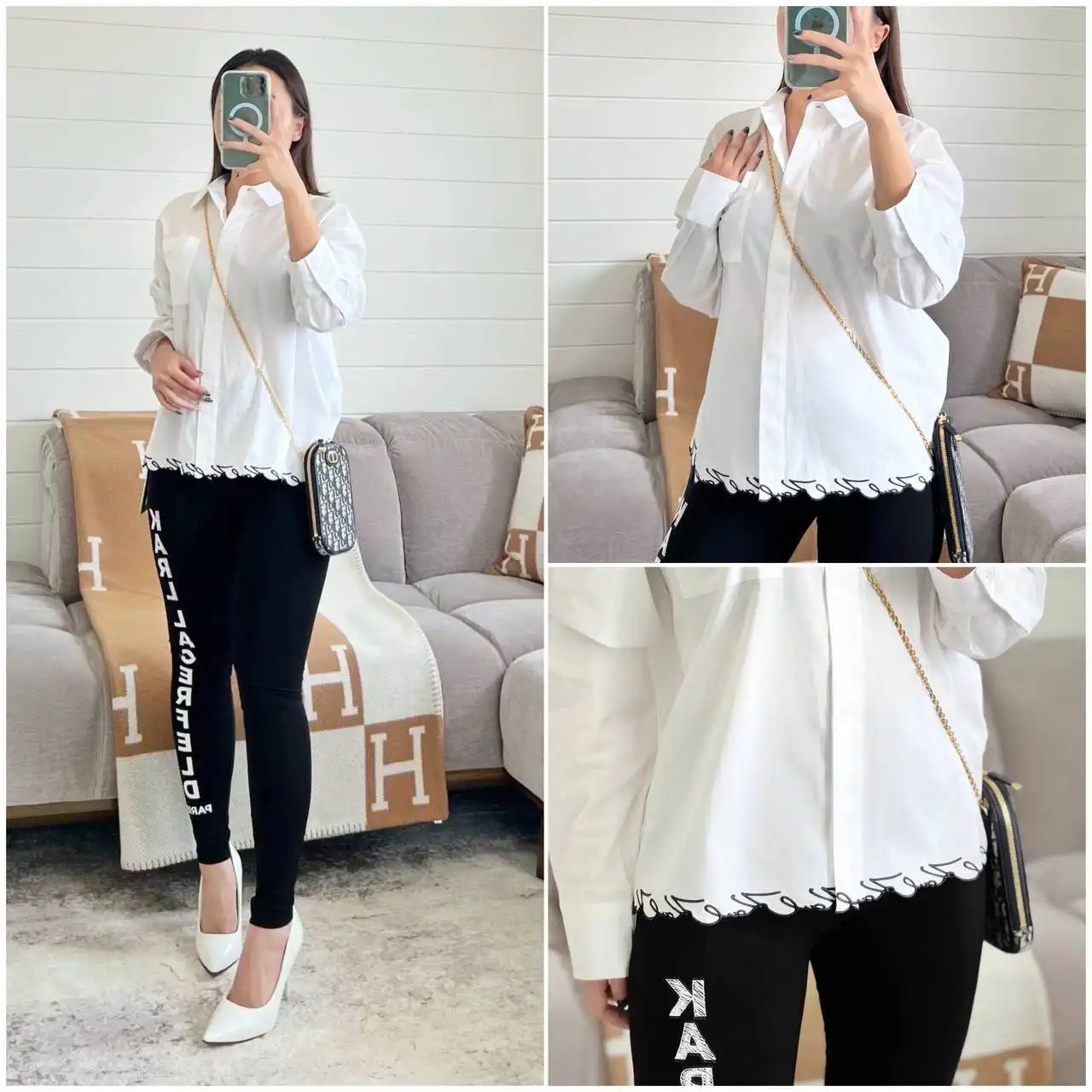 Karl Lagerfeld Karl Lagerfeld Longsleeve Shirt Hem Button Down White