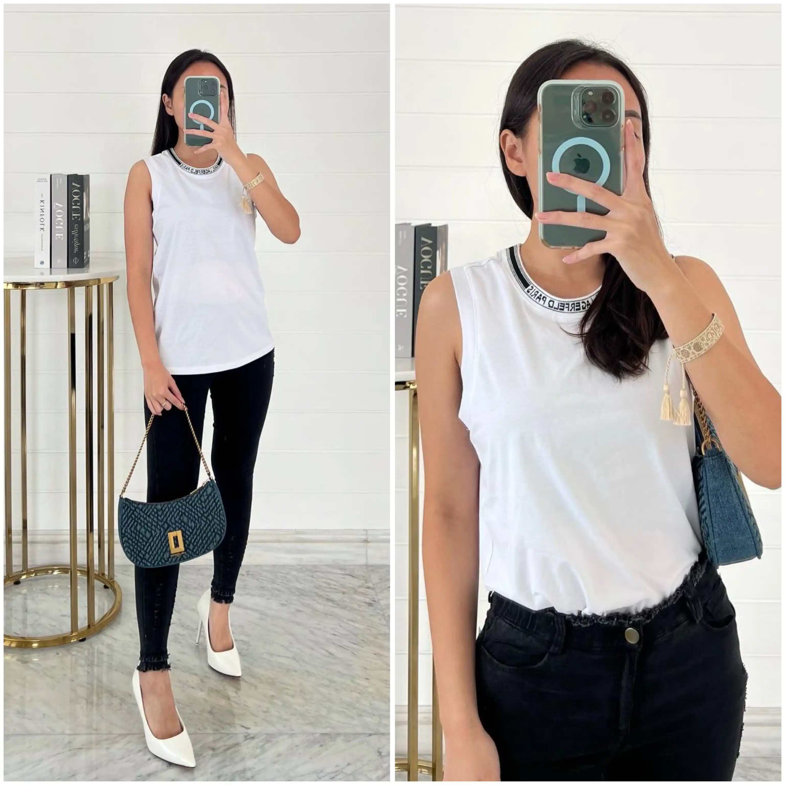 Karl Lagerfeld Karl Lagerfeld Sleeveless Top White