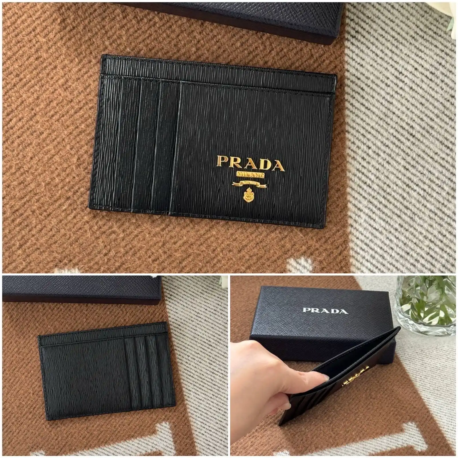 Prada Prada Card Case Black Logo