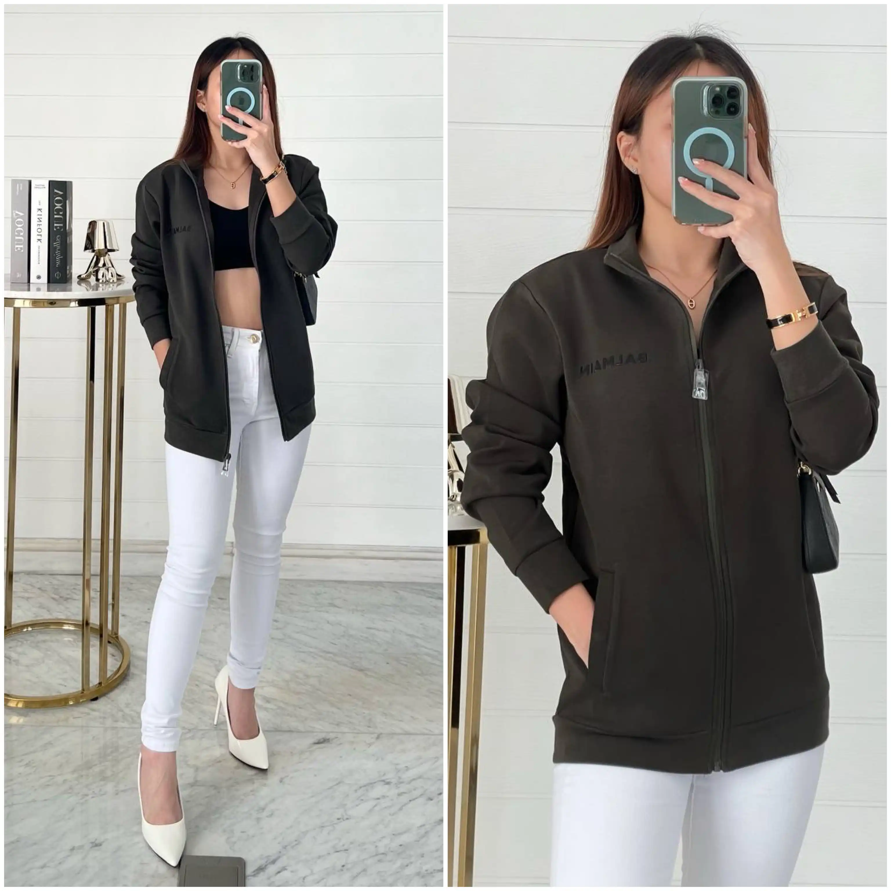 Balmain Balmain Jacket Khaki Small Logo