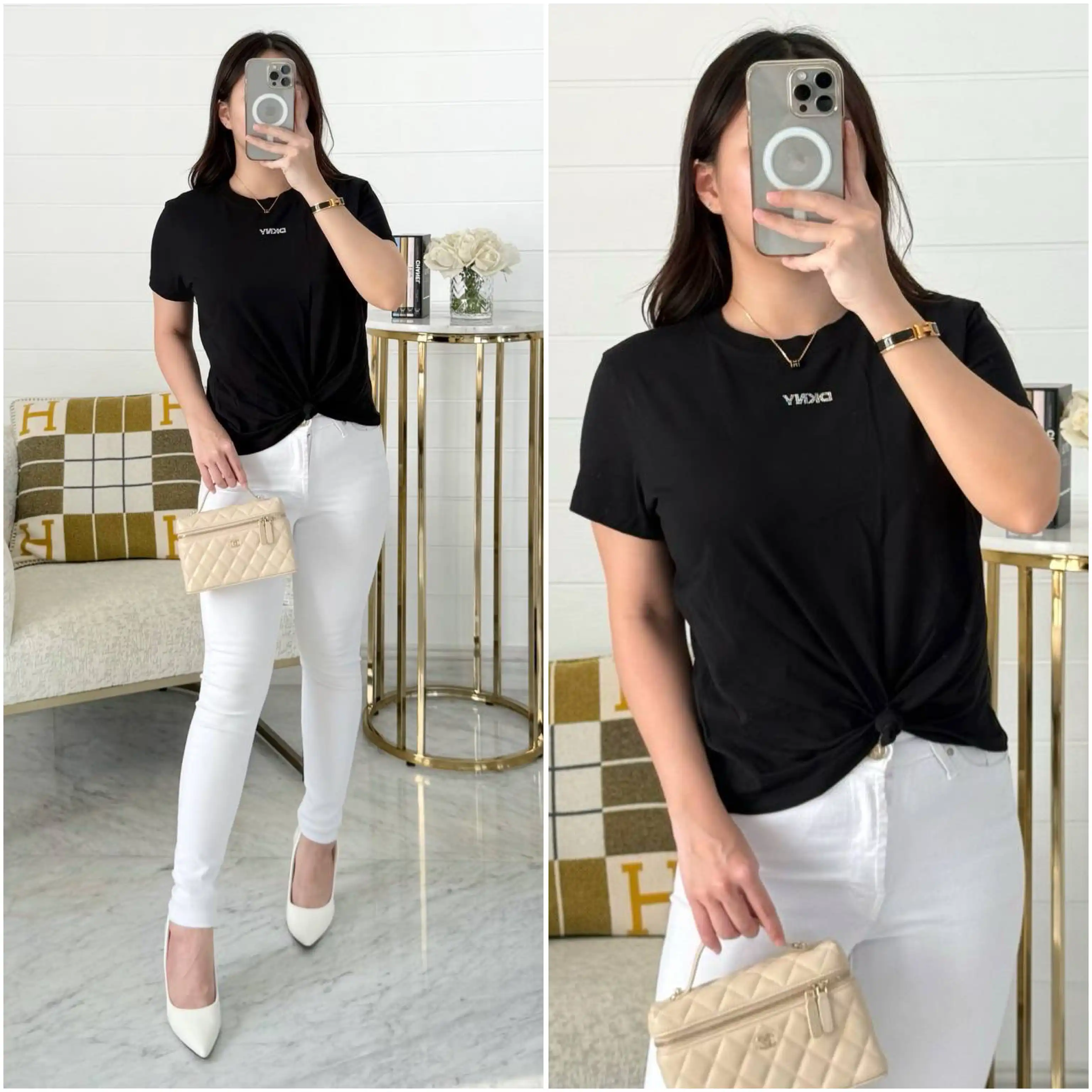 DKNY DKNY T-Shirt With Black Studs