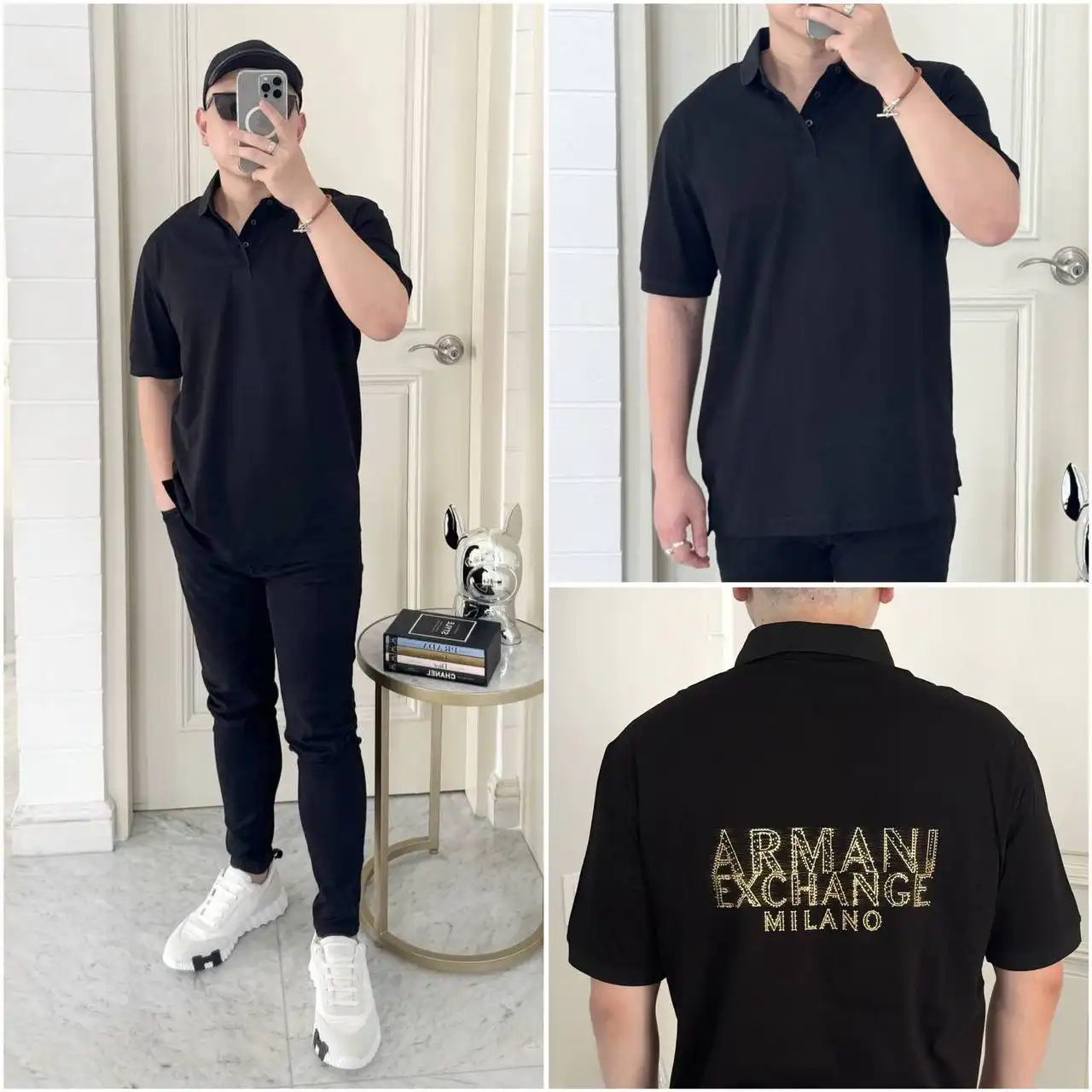 Armani Exchange AX Regular Fit Polo Shirt in Mercerised Cotton - photo 1