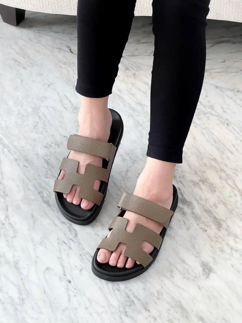 Hermes Hermes Chypre Sandal Epsom Etoupe