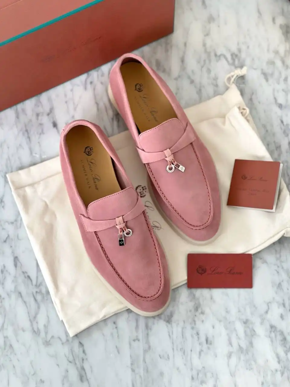 Loro Piana Summer Charms Walk Loafers Flowering Cherry - photo 1