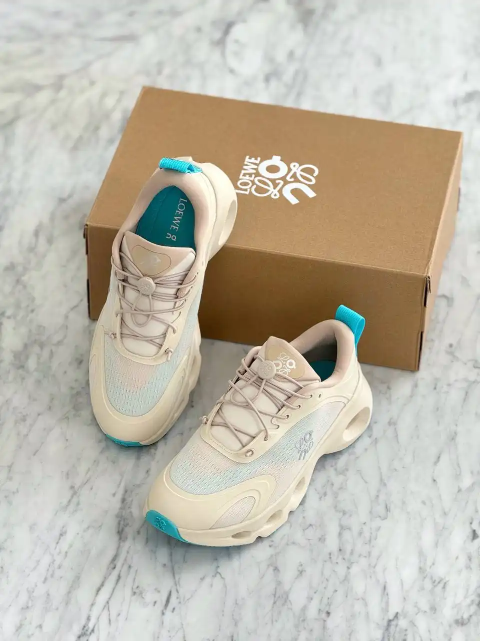 LOEWE Loewe x On Cloudsolo Sneakers Woman Sand / Turquoise