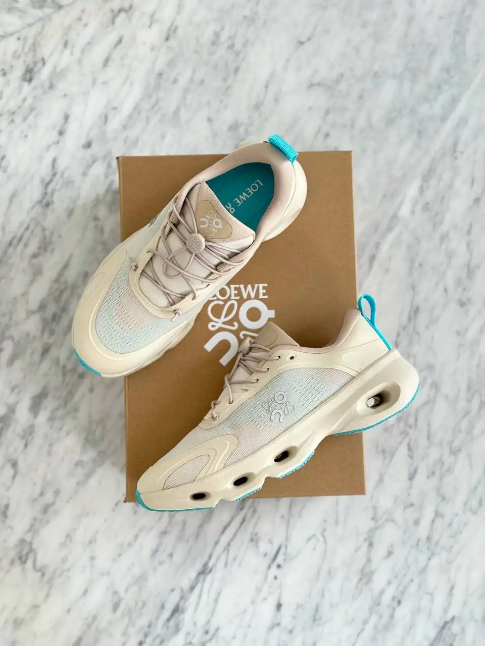 LOEWE Loewe x On Cloudsolo Sneakers Woman Sand / Turquoise