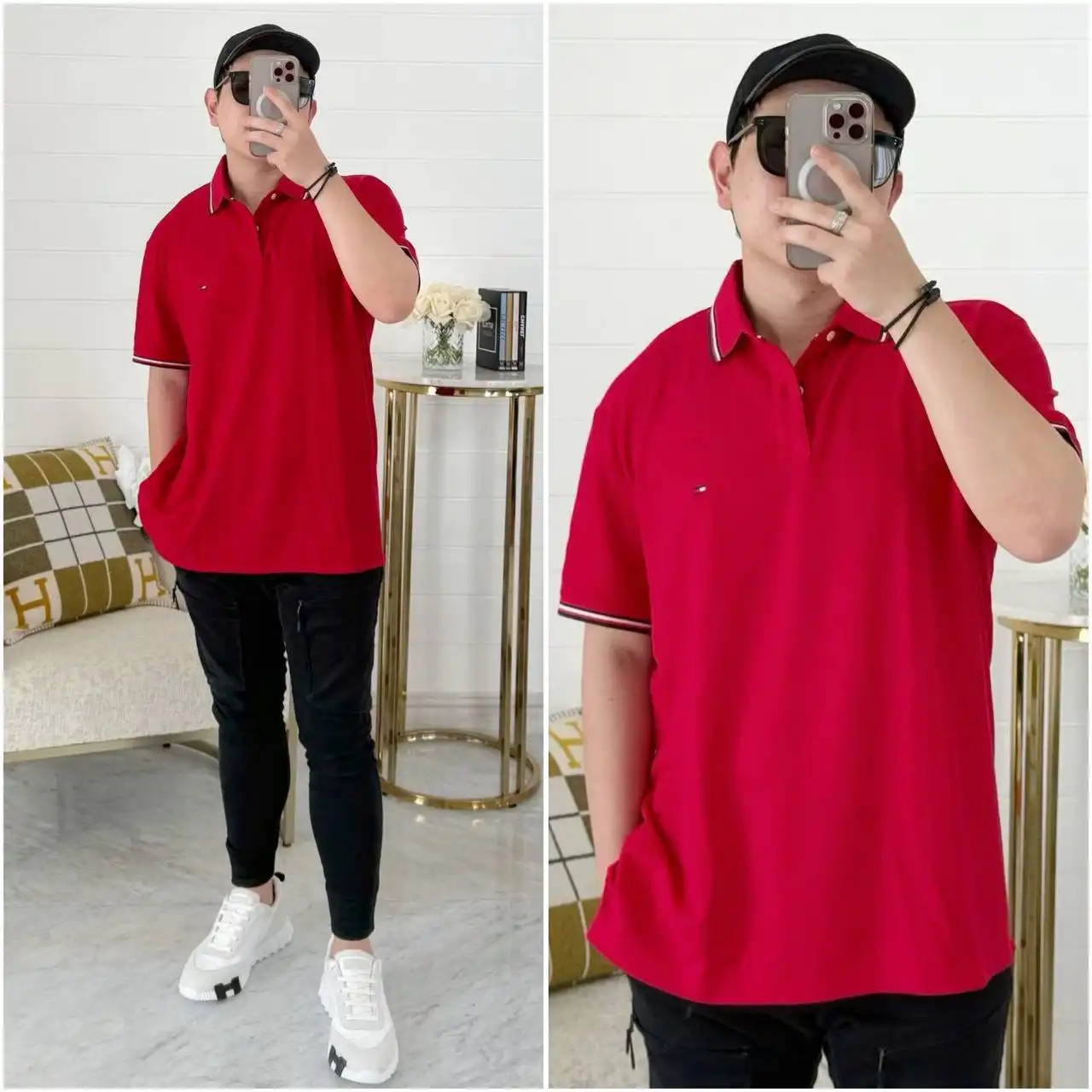 Tommy Hilfiger Tommy Hilfiger Regular Fit Solid Performance Polo Red