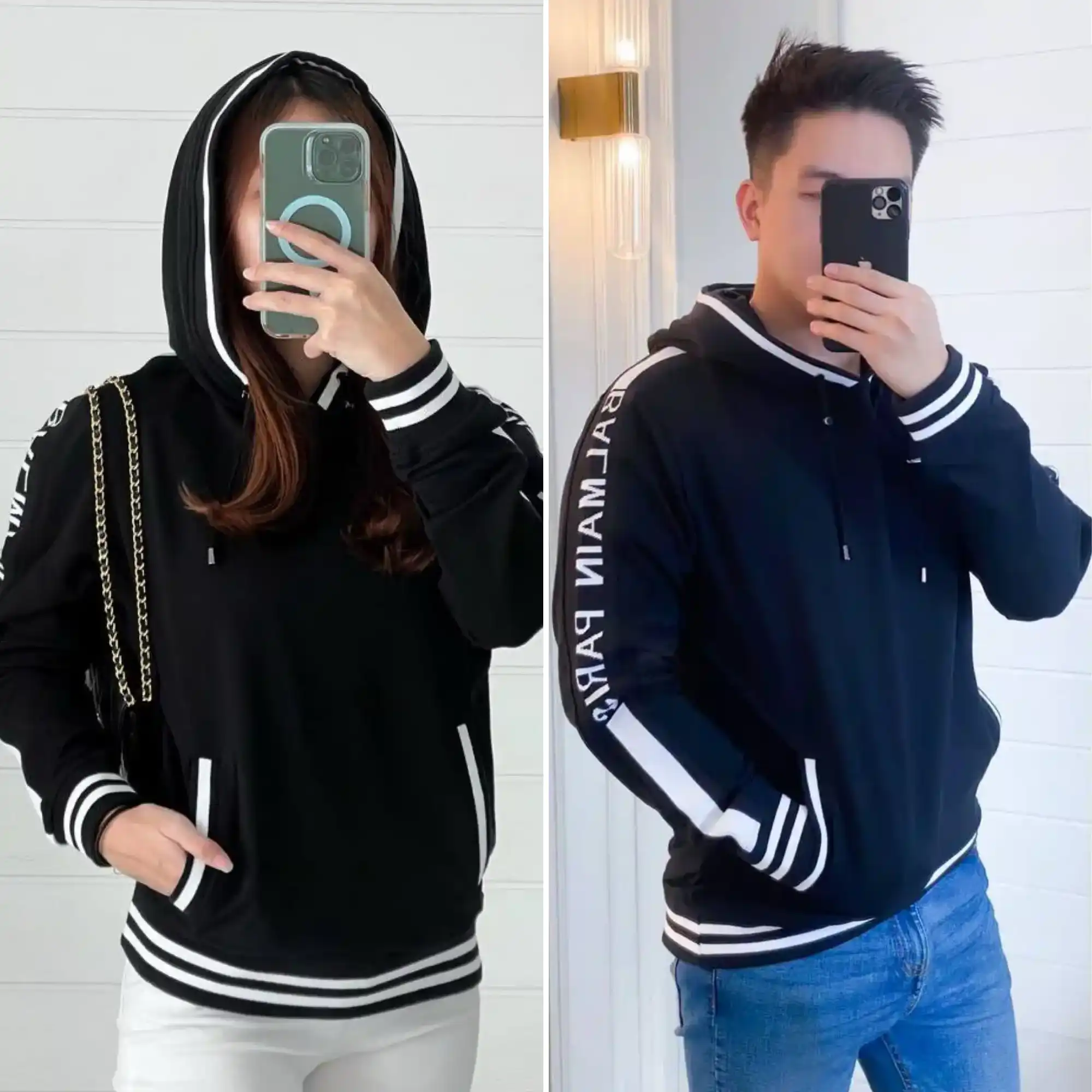Balmain Balmain Hoodie Black List White