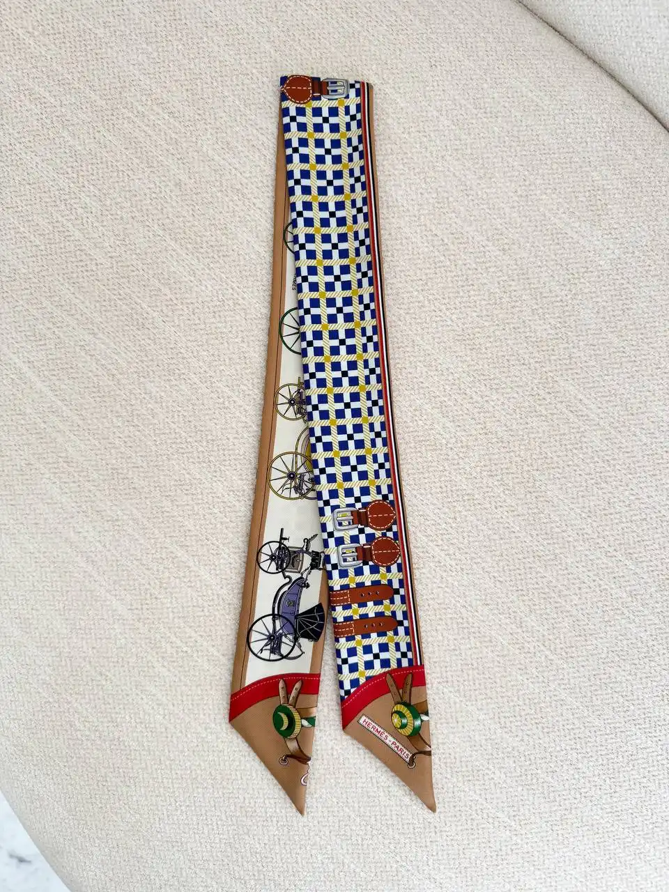 Hermes Hermes Twilly Les Voitures Nouvelles Twilly Bleu / Beige / Rouge