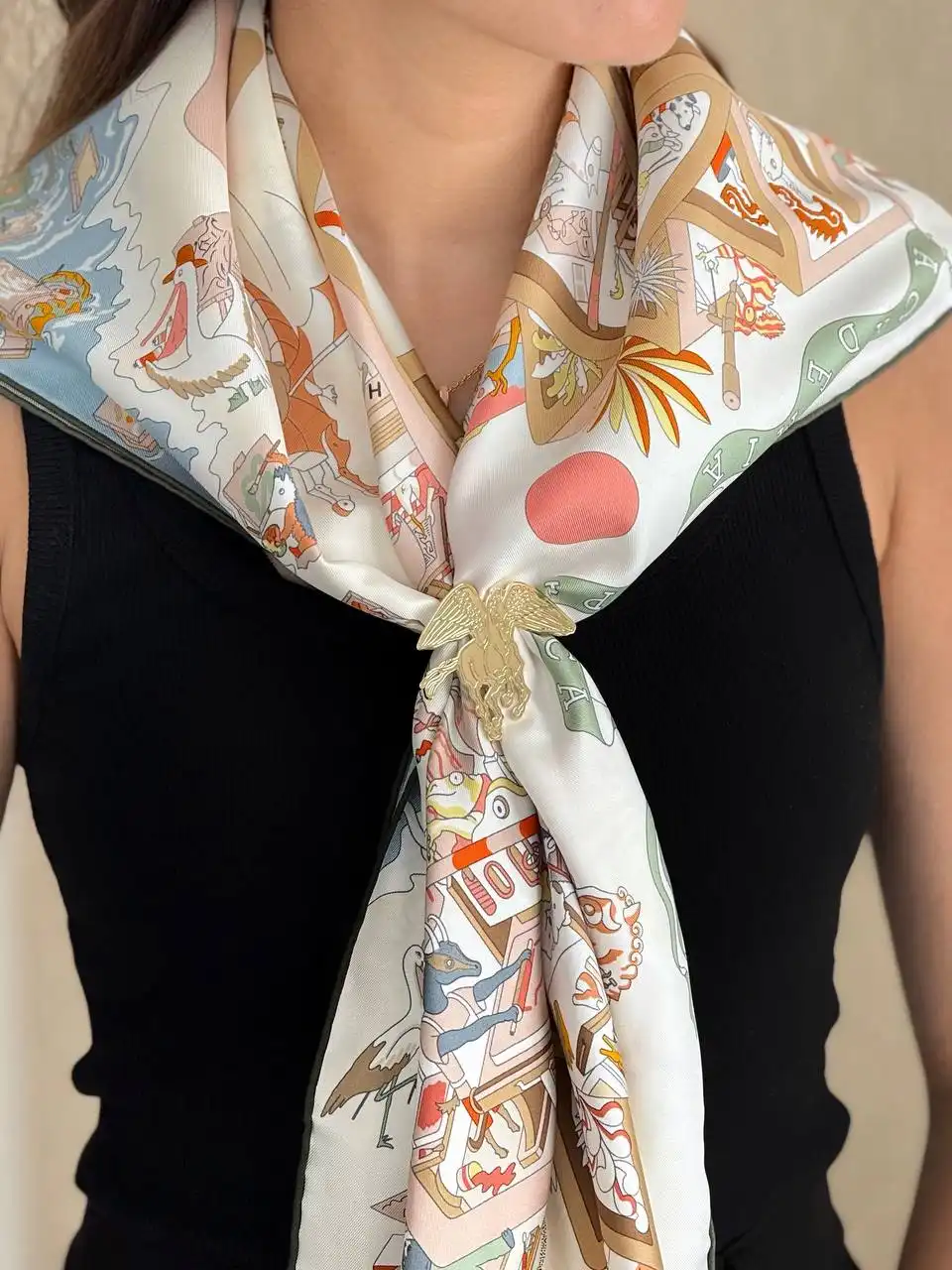 Hermes Scarf Ring Pegase Scarf Ring GHW - photo 3