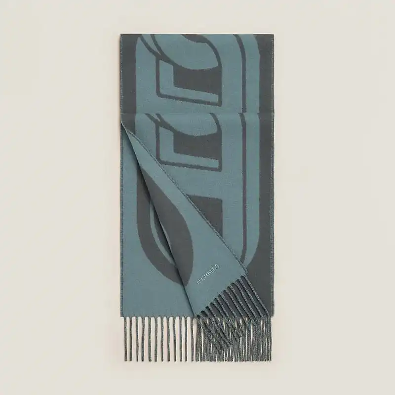 Hermes Maillons TGM Scarf Eucalyptus / Orage - photo 3