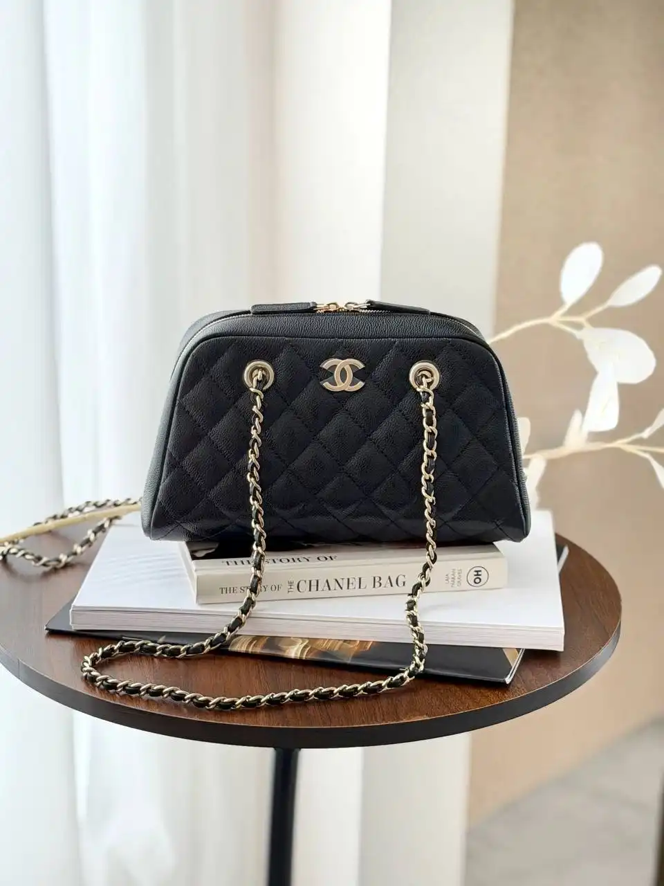Chanel Bowling Small Black GHW - photo 3