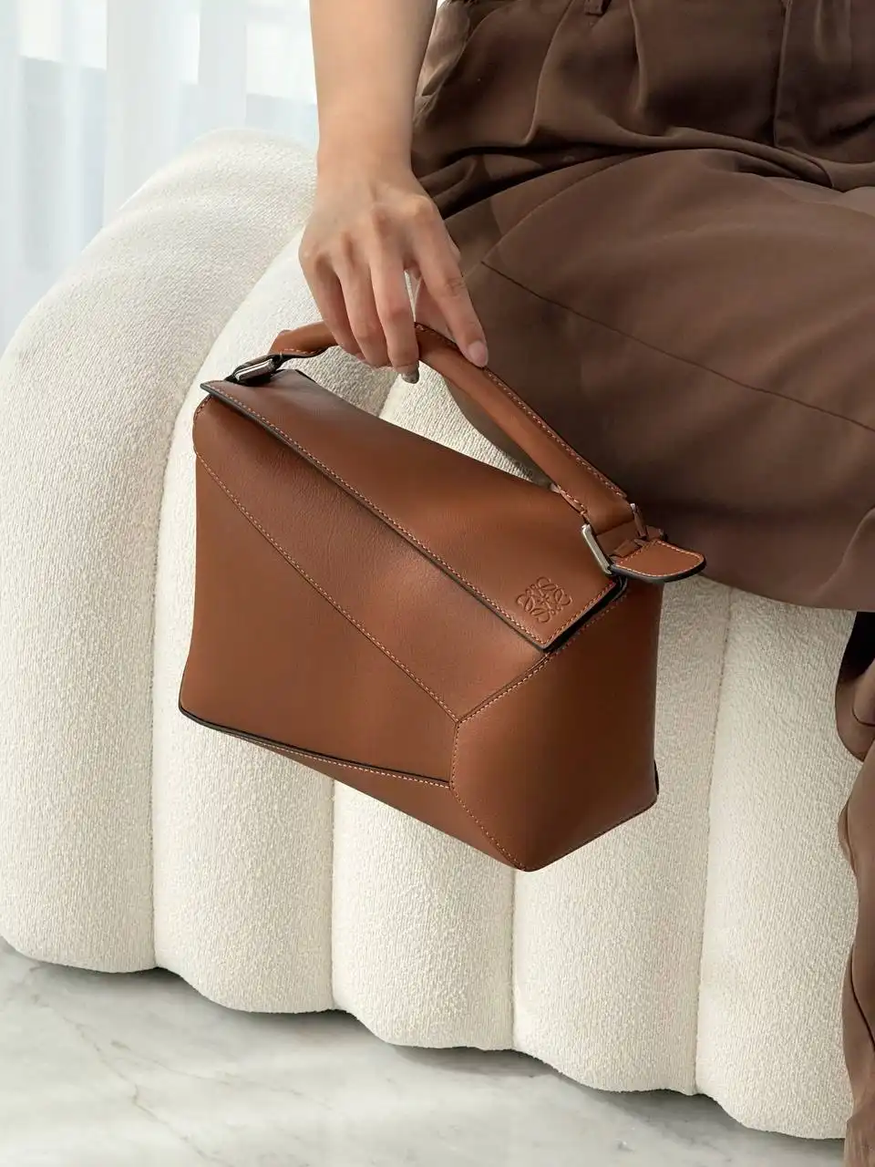 Loewe Puzzle Bag Edge Small Tan - photo 4