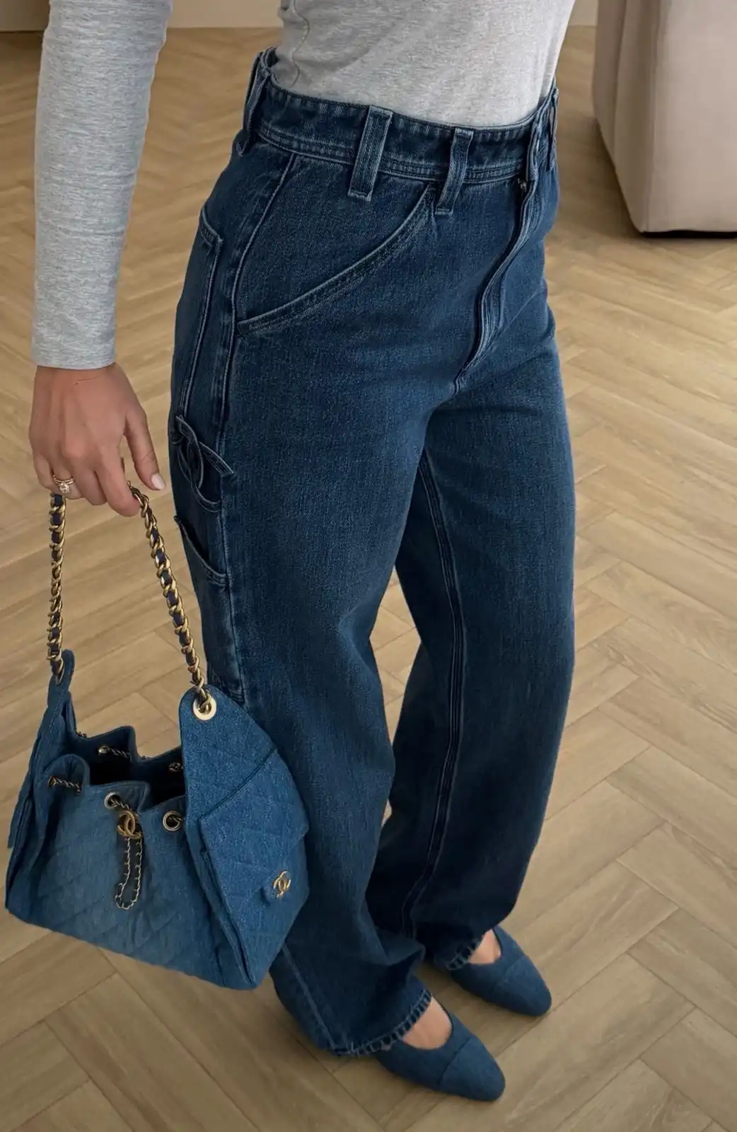 Chanel 25 / C25 Small Denim Blue GHW - photo 11