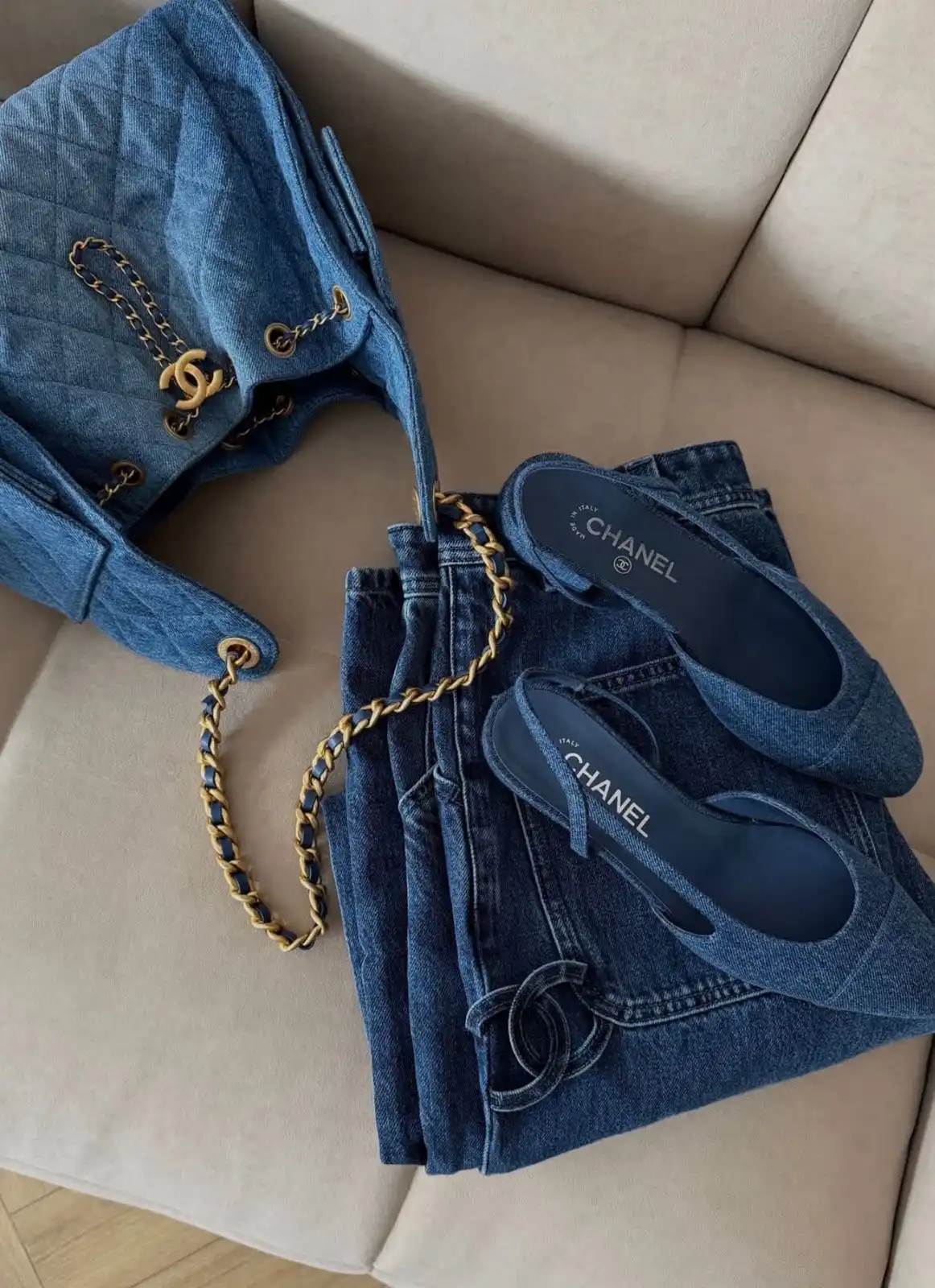 Chanel 25 / C25 Small Denim Blue GHW - photo 6