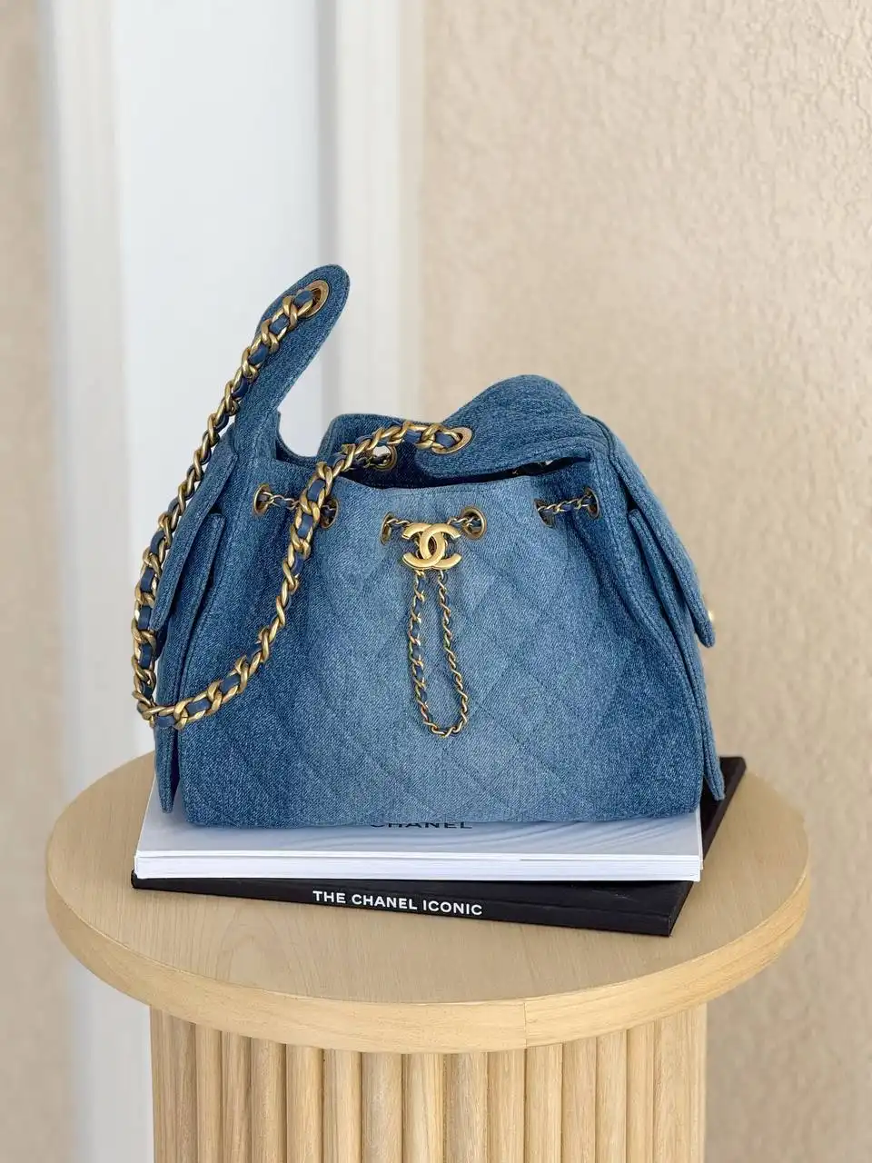 Chanel 25 / C25 Small Denim Blue GHW - photo 3