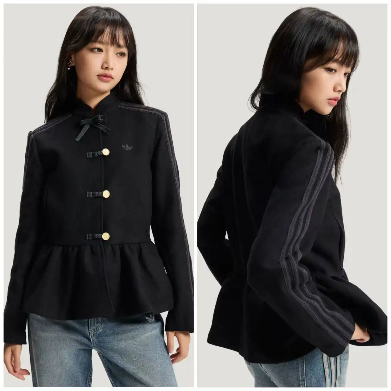 Adidas Peplum Cheongsam Jacket Black - photo 5