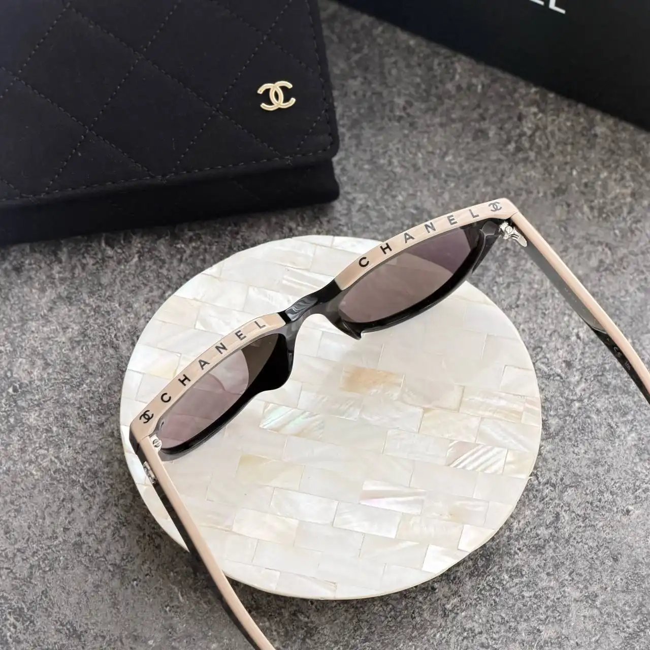 Chanel Butterfly Sunglasses Acetate, Black & Beige Lenses Brown - photo 3