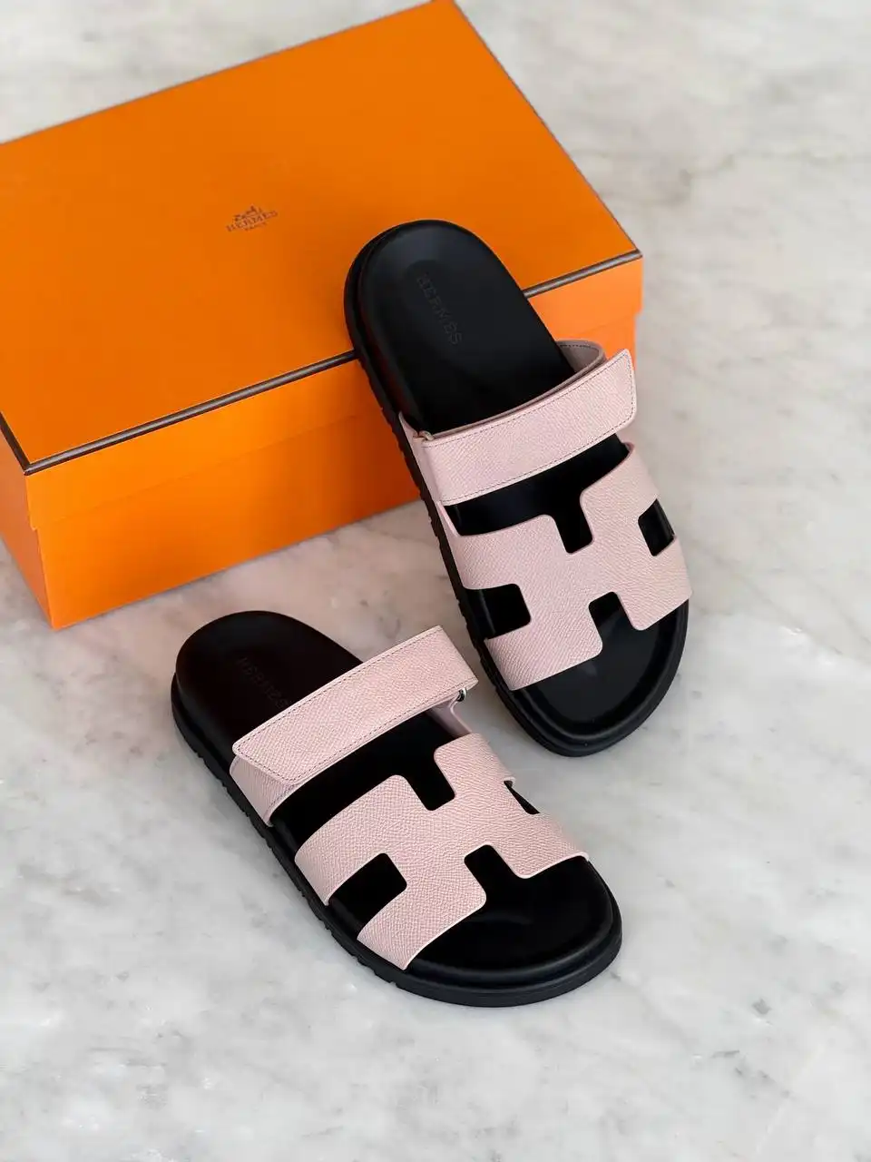 Hermes Hermes Chypre Sandal Epsom Rose Porcelaine