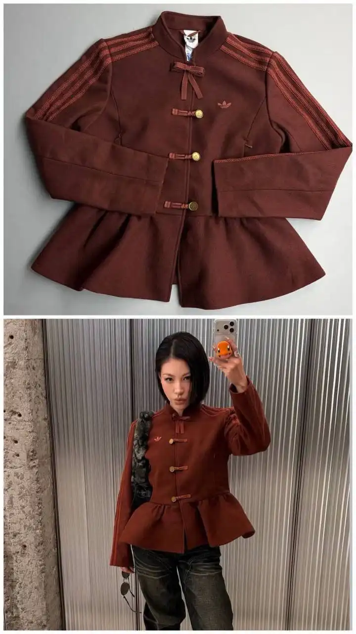 Adidas Peplum Cheongsam Jacket Terracota - photo 5