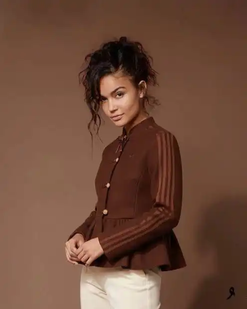 Adidas Peplum Cheongsam Jacket Terracota - photo 6