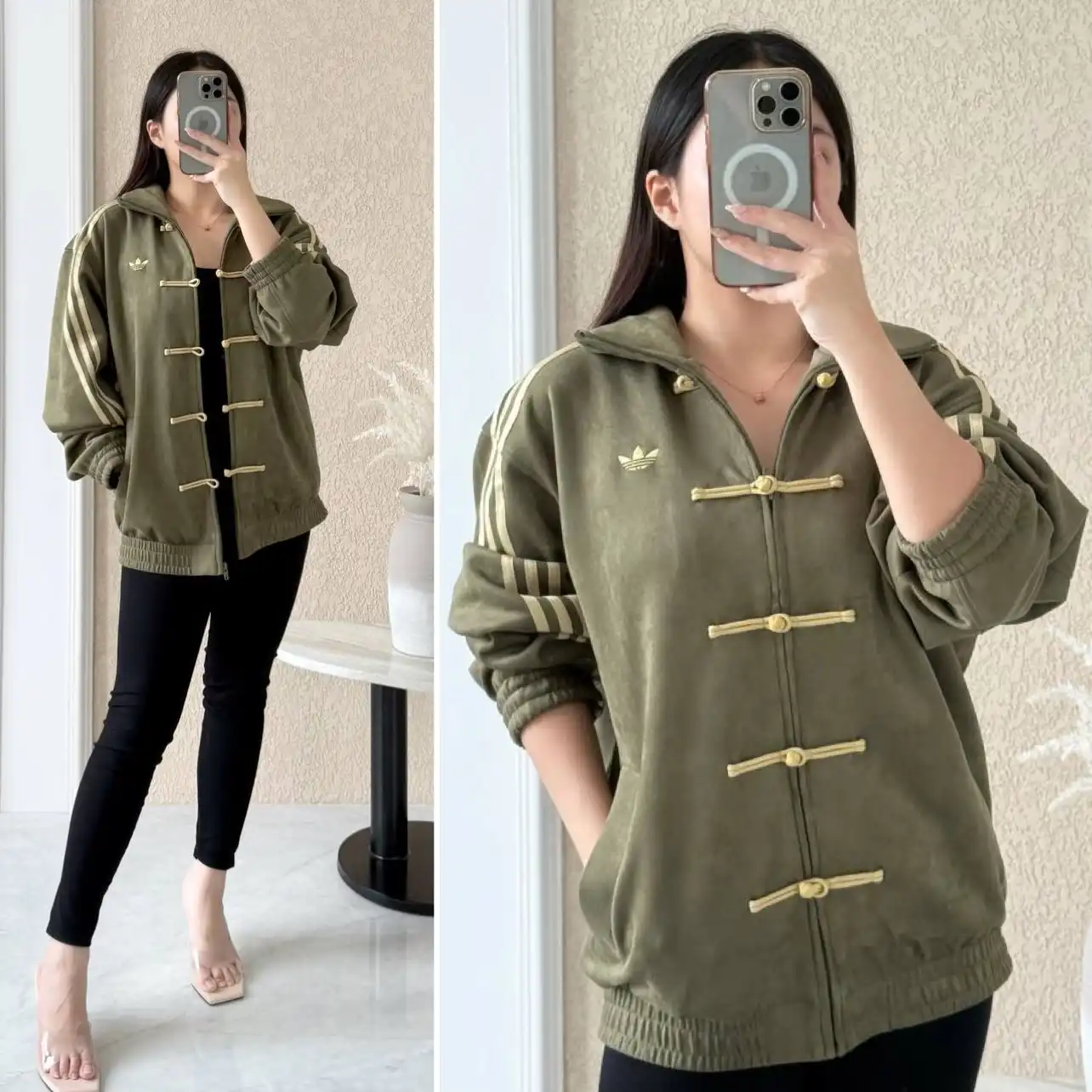 Adidas Chinese New Year Jacket Khaki Green - photo 1