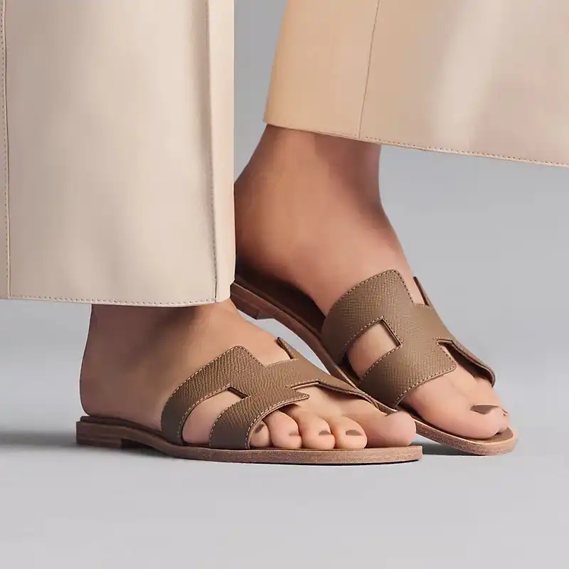 Hermes Oran Sandal Epsom Etoupe - photo 6