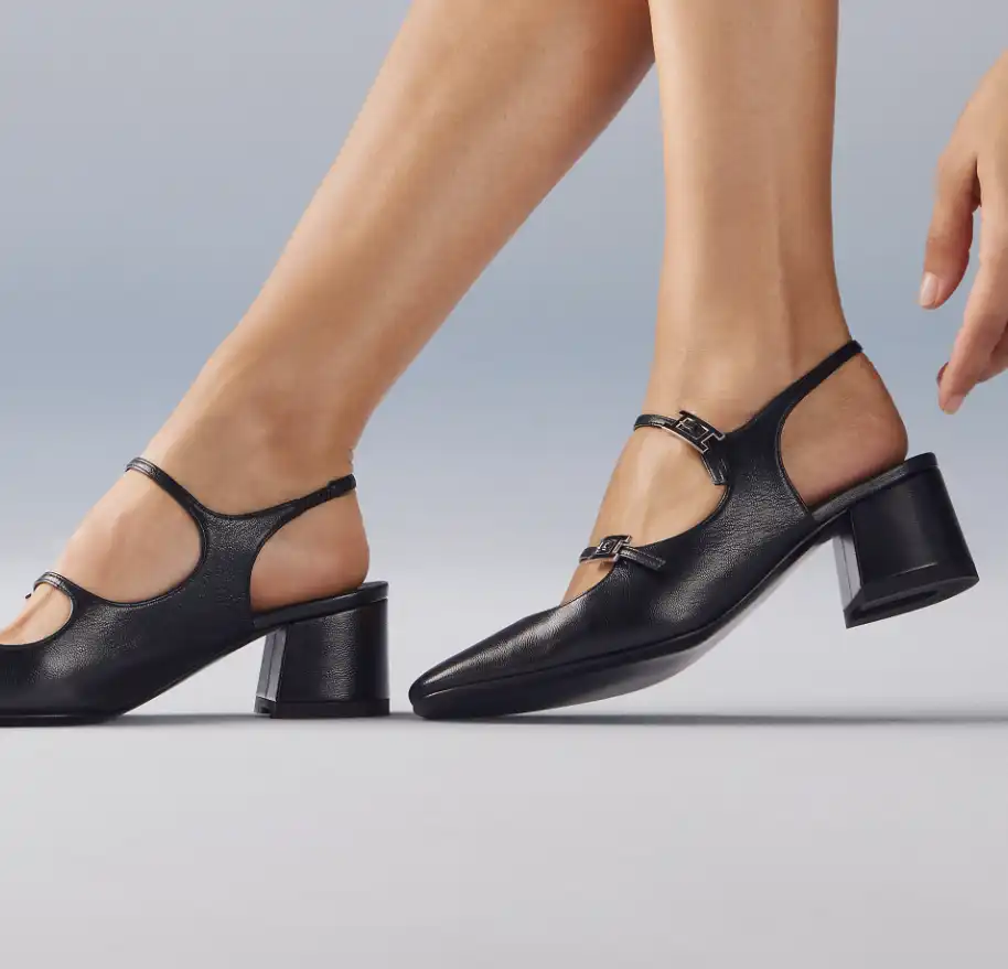 Hermes Jackie 50 Pump Slingback Black - photo 5