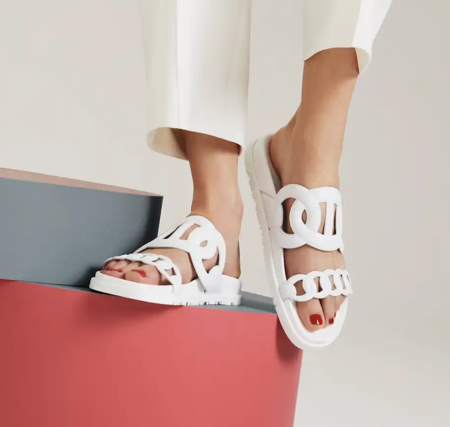 Hermes Extra Sandal Leather Blanc White / Blanc White - photo 4