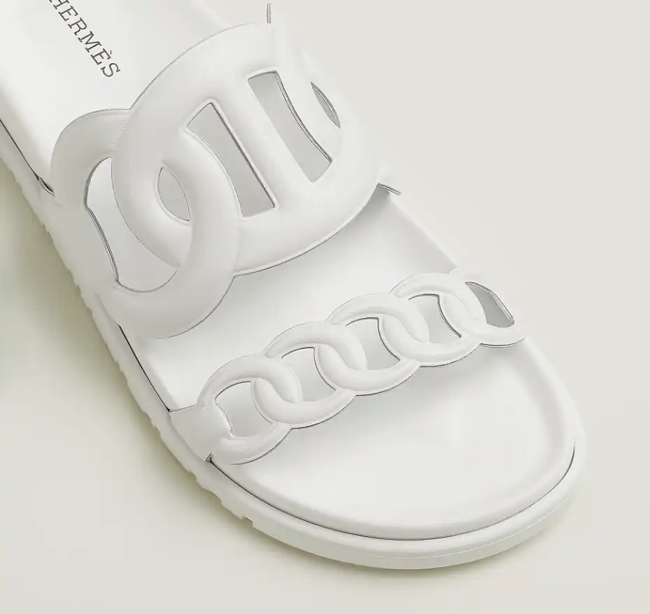 Hermes Extra Sandal Leather Blanc White / Blanc White - photo 5