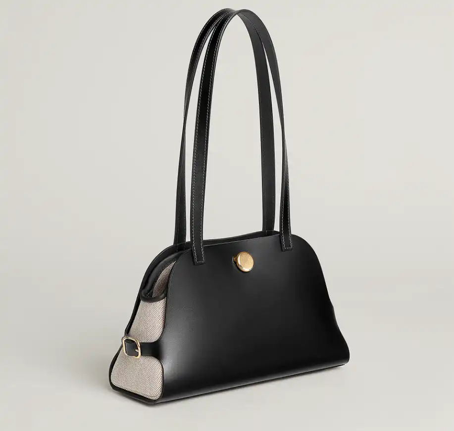 Hermes Tablier Sellier Bag Noir / Noir / Ecru - Noir GHW K - photo 6