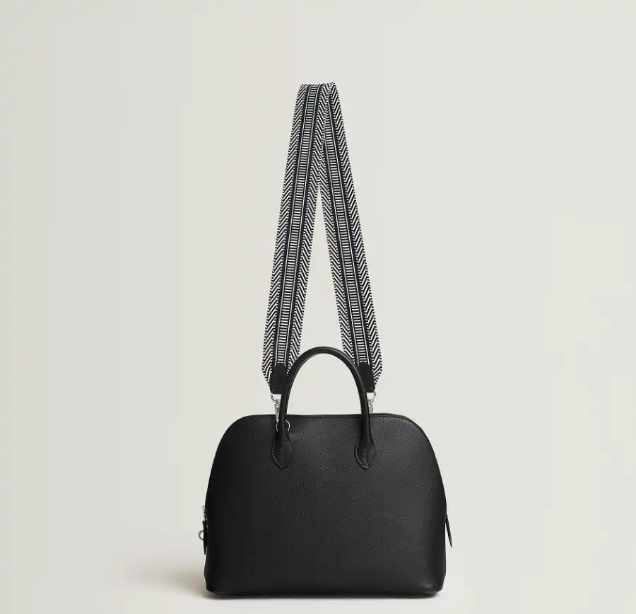 Hermes Sangle Cavale 50 mm Bag Strap Ecru Noir GHW - photo 4