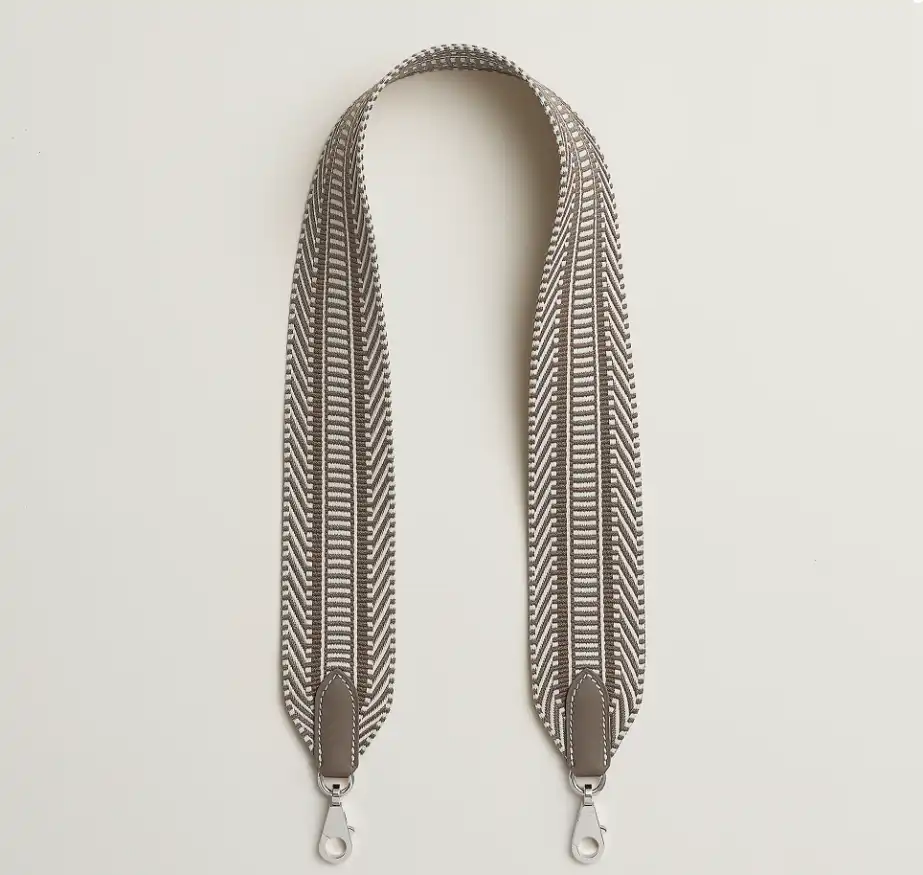 Hermes Sangle Cavale 25 mm Bag Strap Gris Pale / Etoupe / Etoupe - photo 3