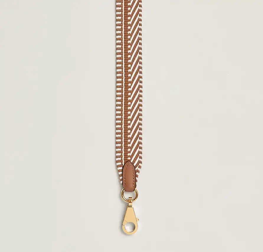 Hermes Hermes Sangle Cavale 25 mm Bag Strap Ecru / Beige / Gold