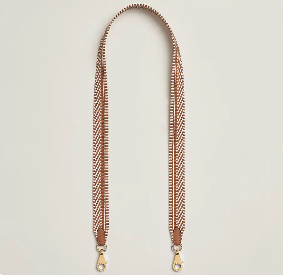 Hermes Sangle Cavale 25 mm Bag Strap Ecru / Beige / Gold - photo 3