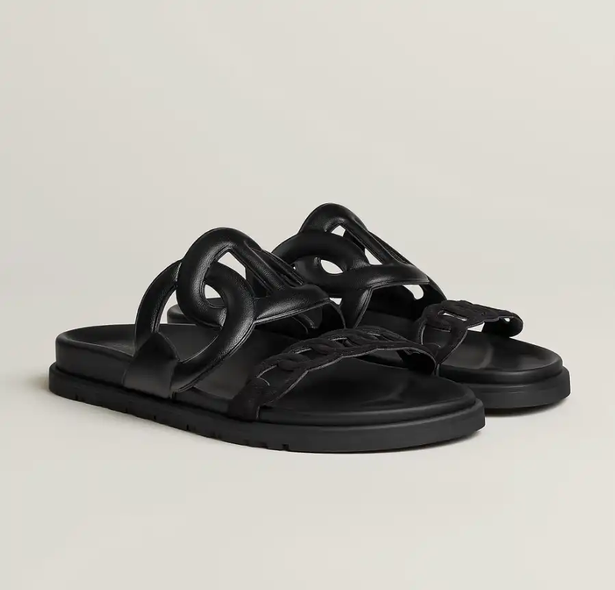 Hermes Extra Sandal Half Suede Black - photo 5