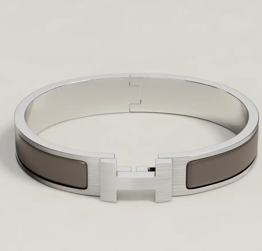 Hermes Hermes Clic HH Bracelet Gris Etain Mat PHW