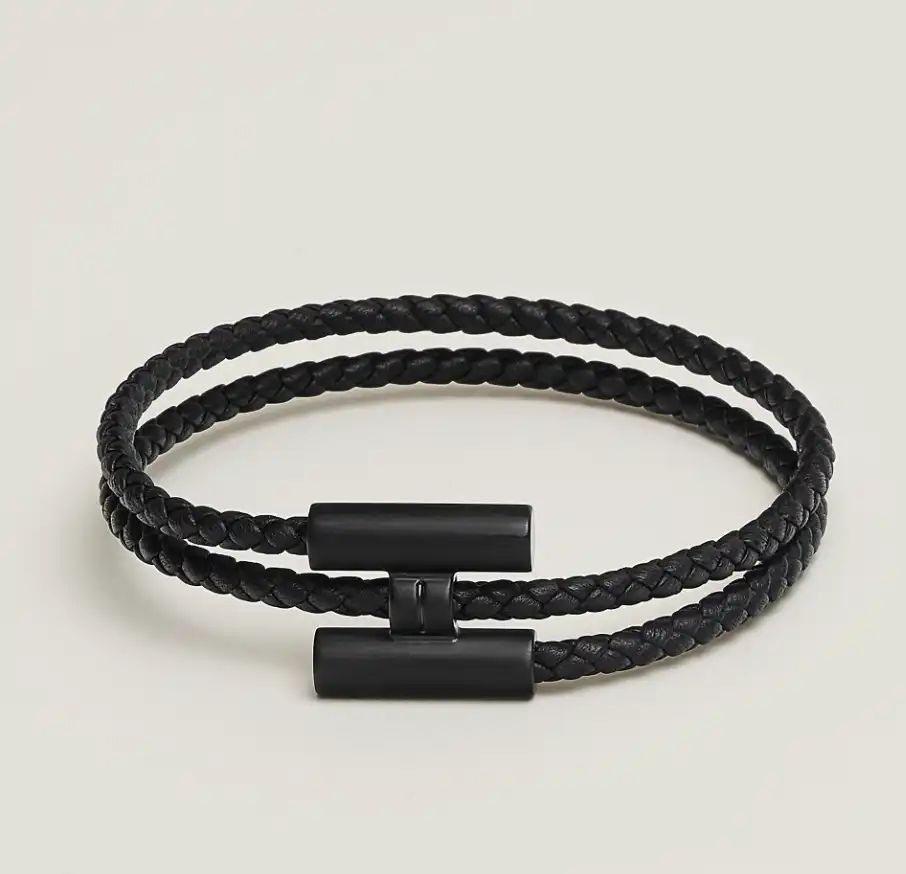 Hermes Hermes Tournis Tresse Bracelet So Black BHW
