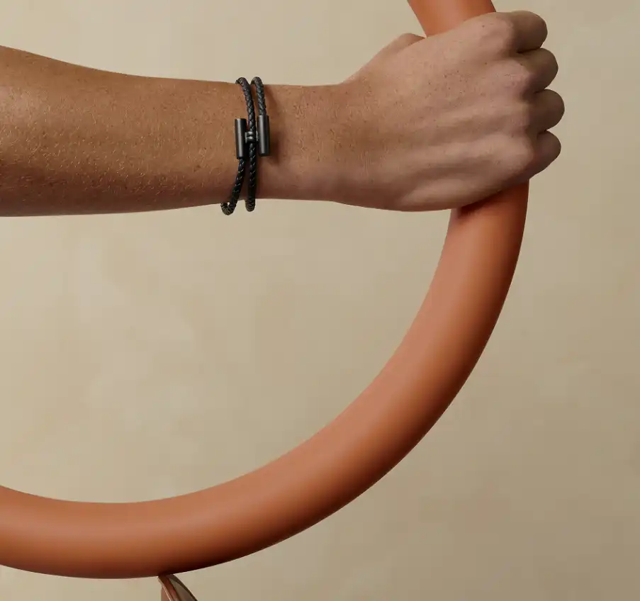Hermes Tournis Tresse Bracelet So Black BHW - photo 3