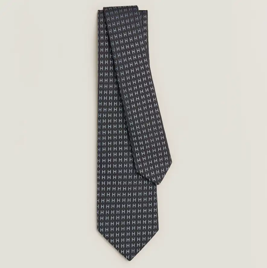 Hermes Tie Faconnee H Bicolore Thalassa / Bleu - photo 2