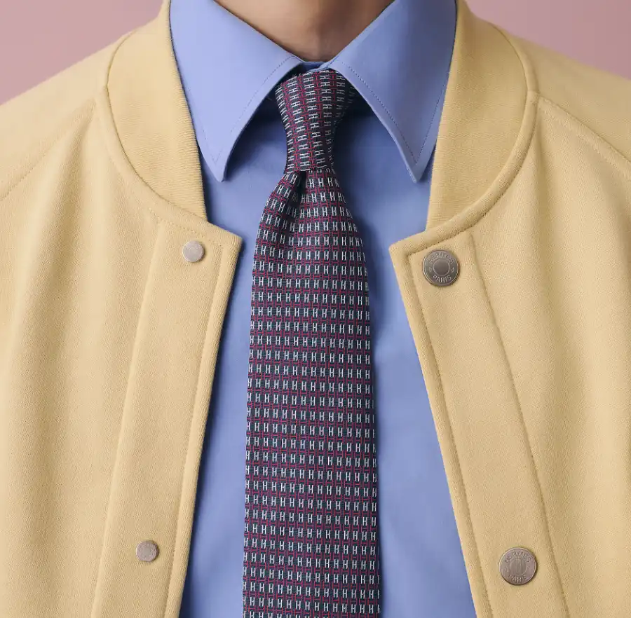 Hermes Tie Unzip Tie Marine / Rouge / Blanc - photo 3