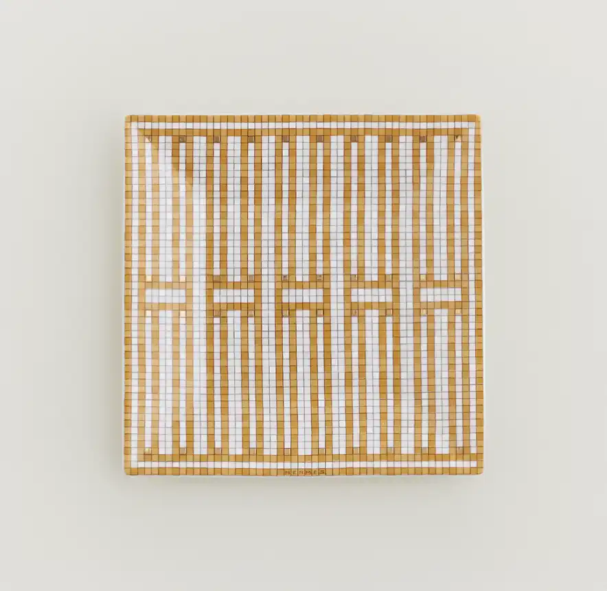 Hermes Hermes Mosaique au 24 Gold Square Plate no2