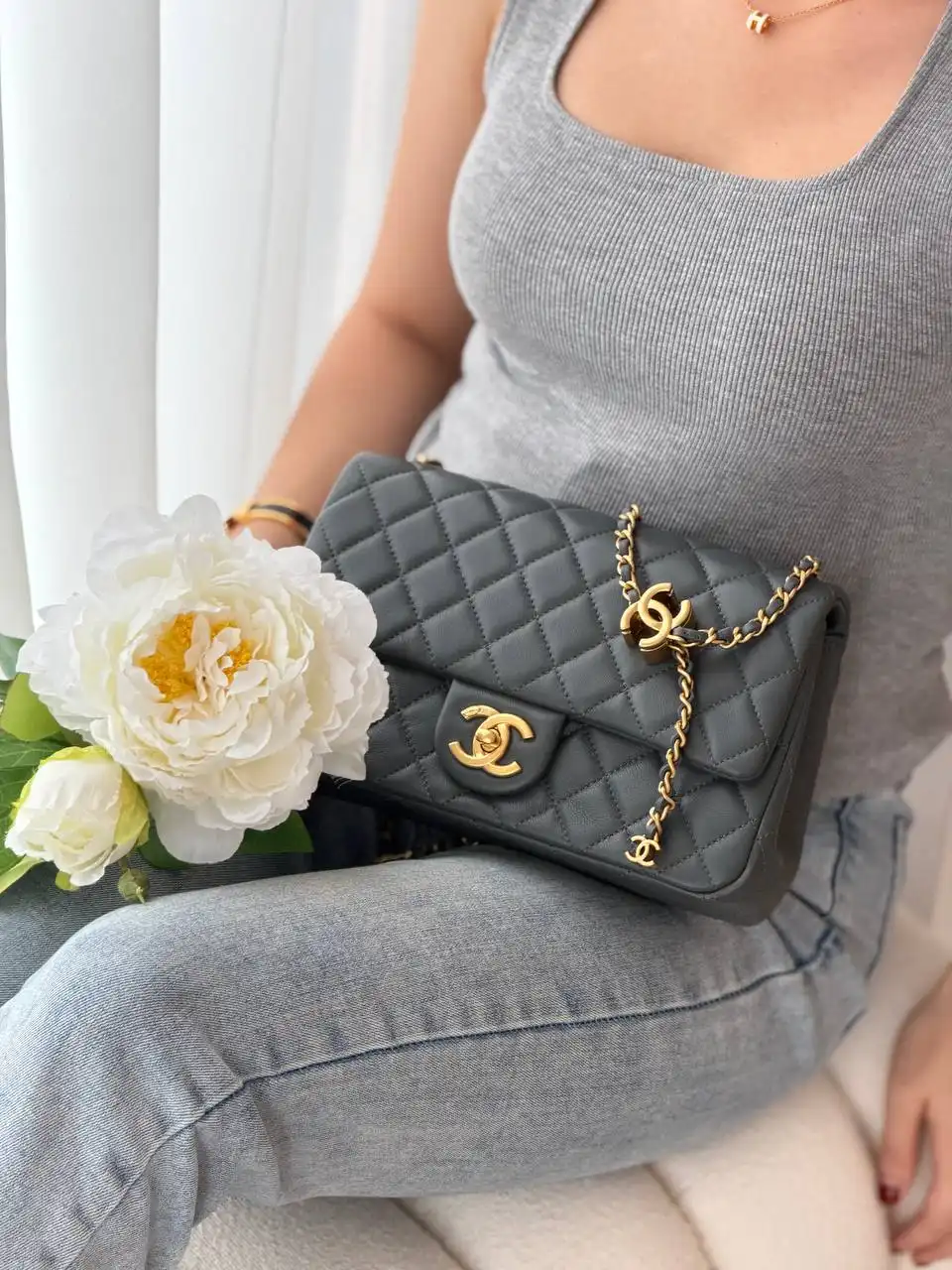 Chanel Small Flap CC Crush Grey GHW - photo 6
