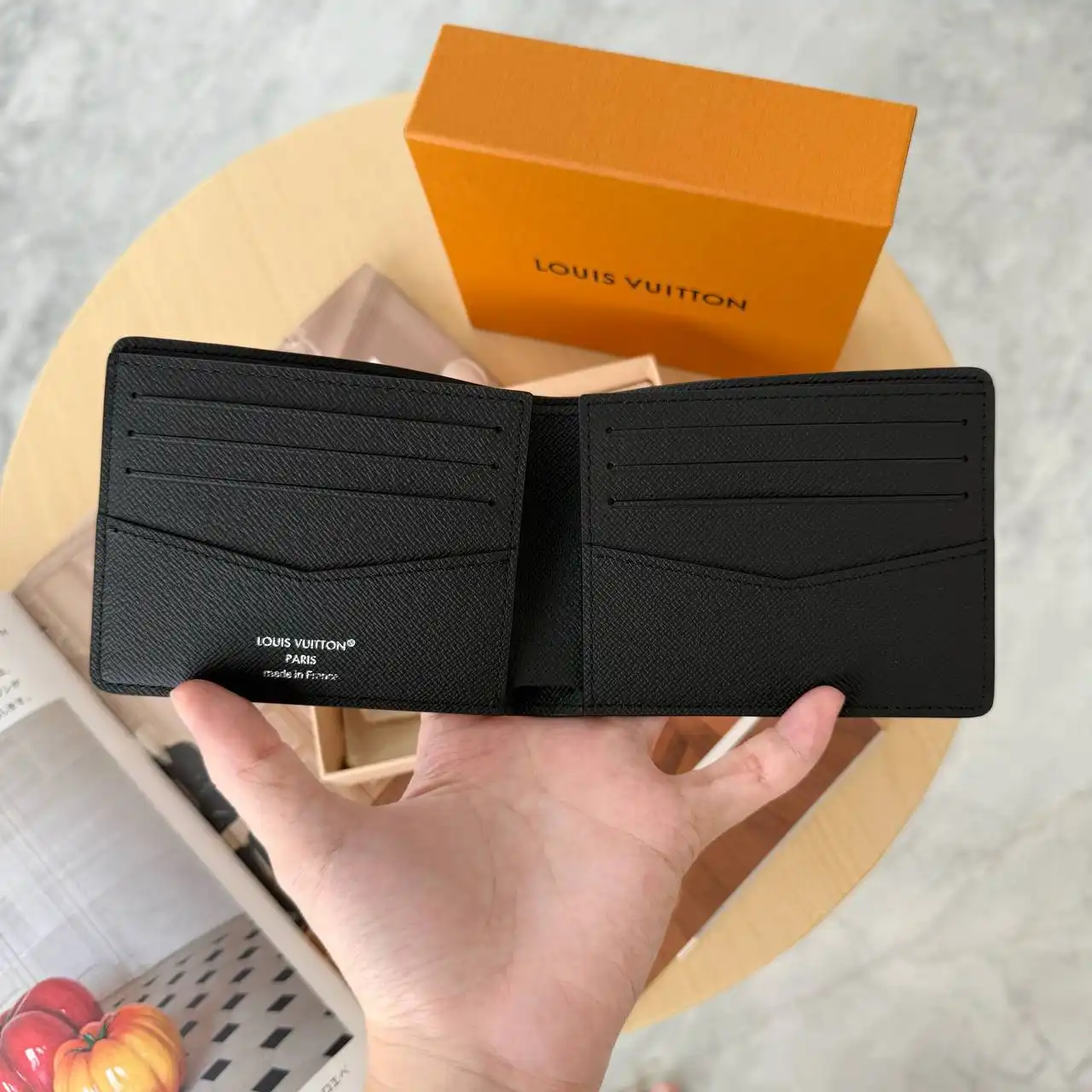 Louis Vuitton LV Slender Wallet Taiga Black