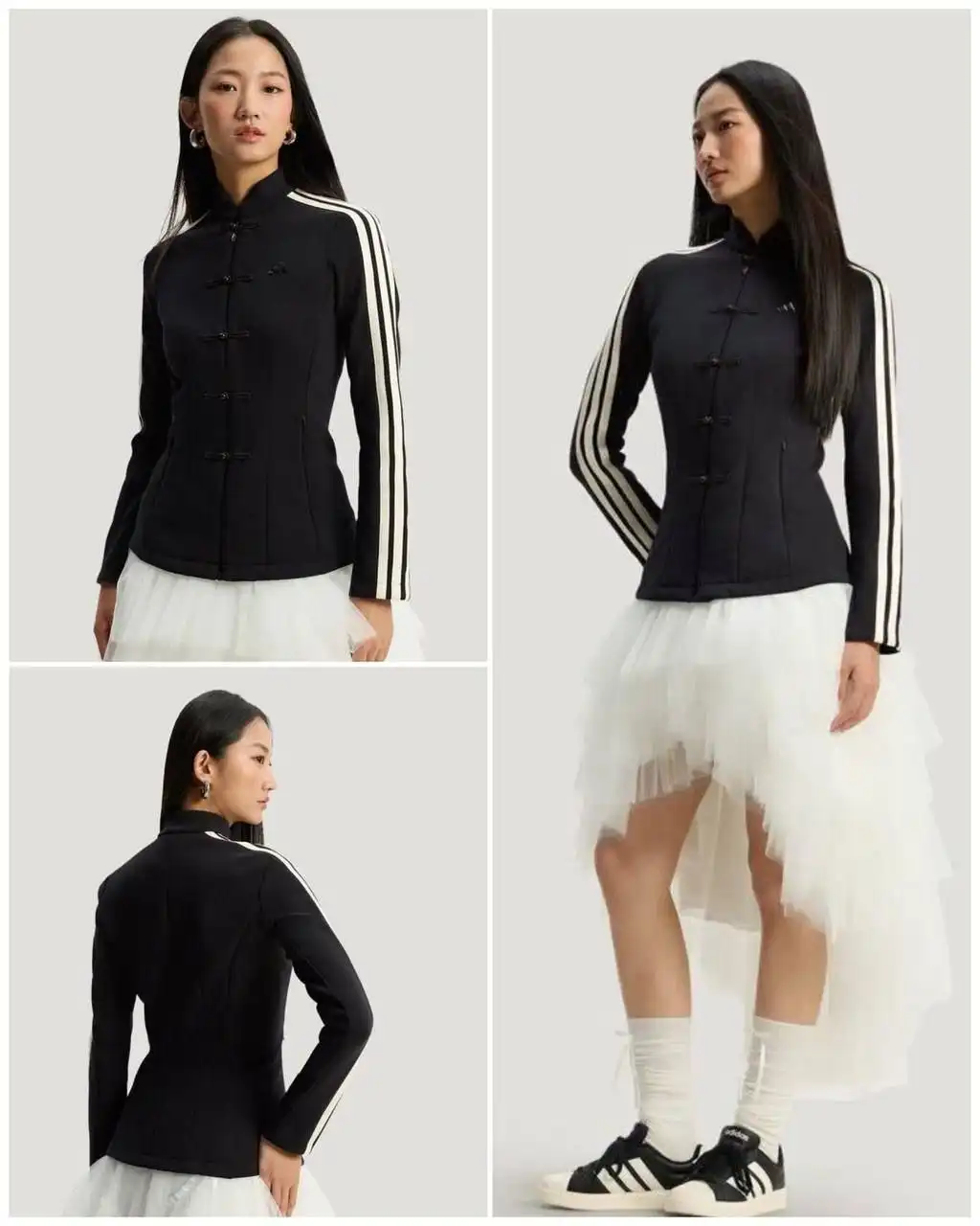 Adidas Adidas Chinese Spacer Slim Jacket Black