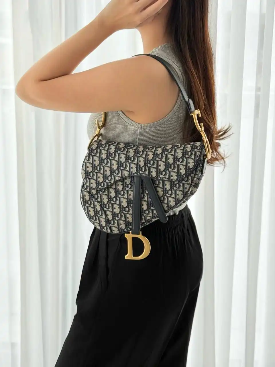 Dior Saddle Medium Oblique Navy - photo 4