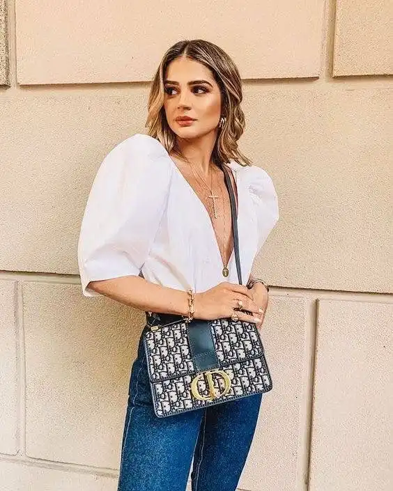 Dior 30 Montaigne Bag Oblique Navy - photo 5