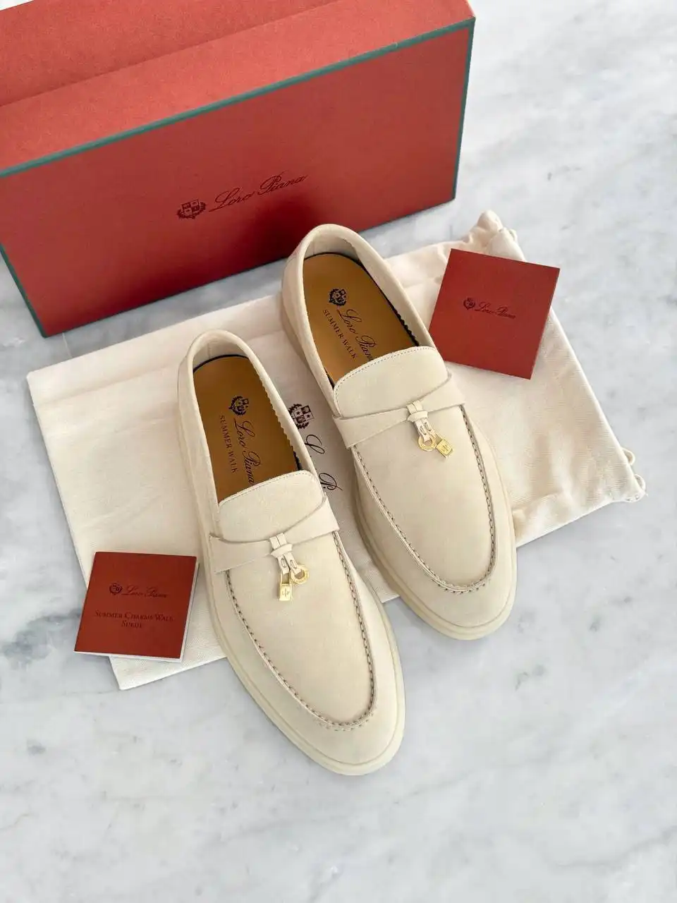 Loro Piana Summer Charm Walk Loafers Colour Baby Cashmere GHW