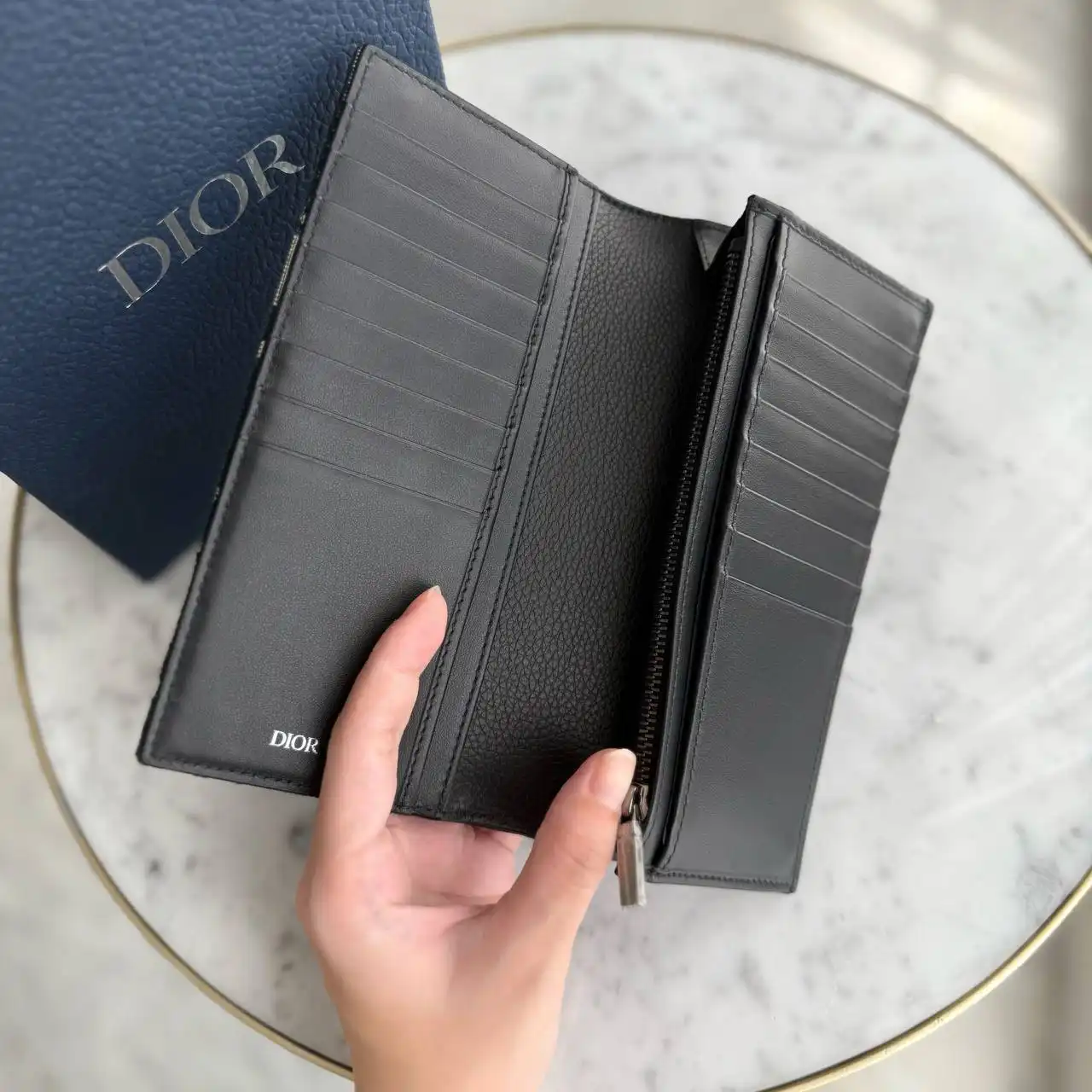 Dior Men Long Wallet Oblique Leather - photo 3
